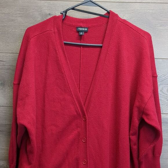 Torrid Longline Button Front Cardigan Sweater Womens Plus Size 2 18-20 - Picture 4 of 10